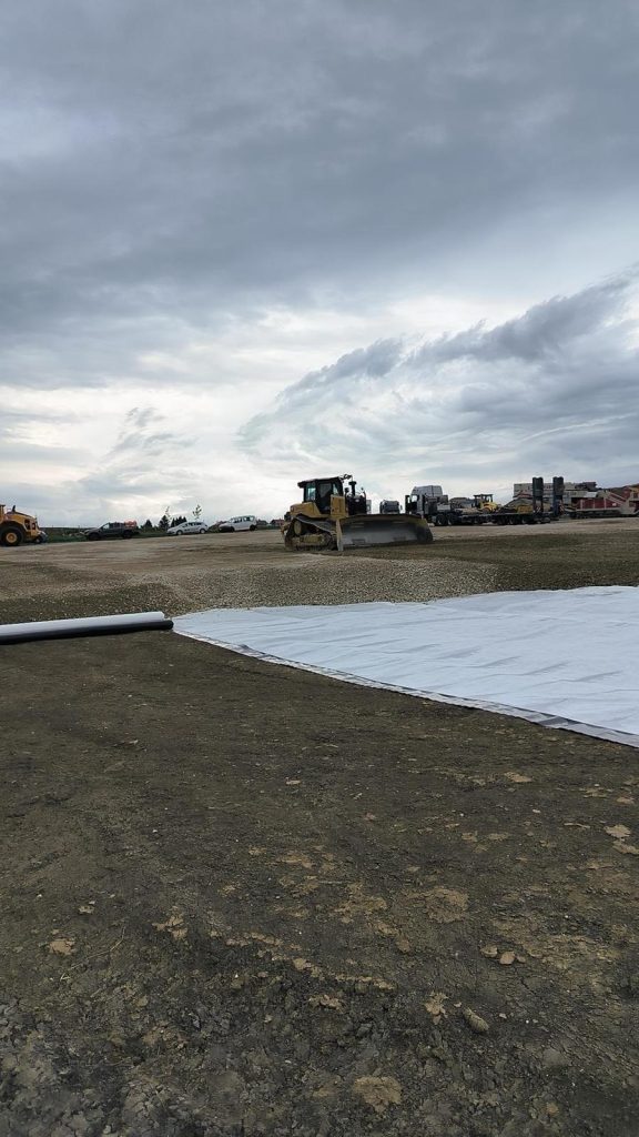 Anlegen einer Lagerfläche für Schienen